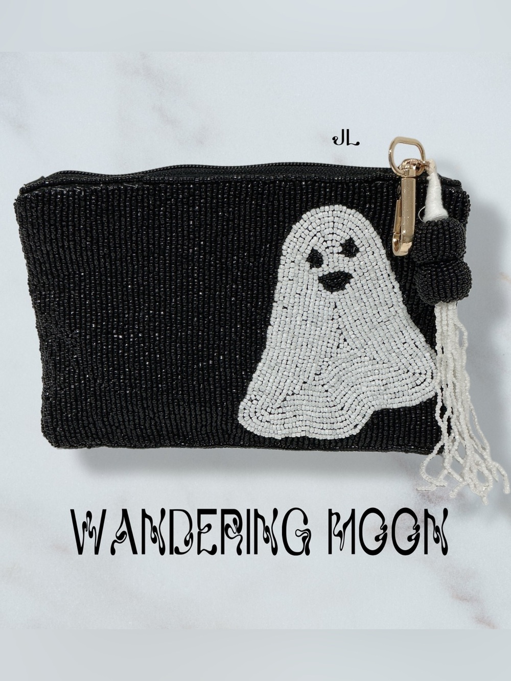 WANDERING MOON Beaded Pouch NWOT